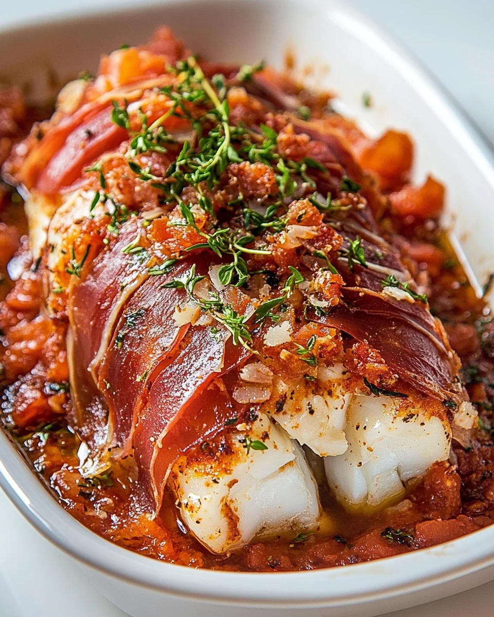 Simple Baked Cod Wrapped In Prosciutto - additional image