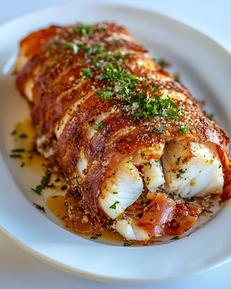 Simple Baked Cod Wrapped In Prosciutto