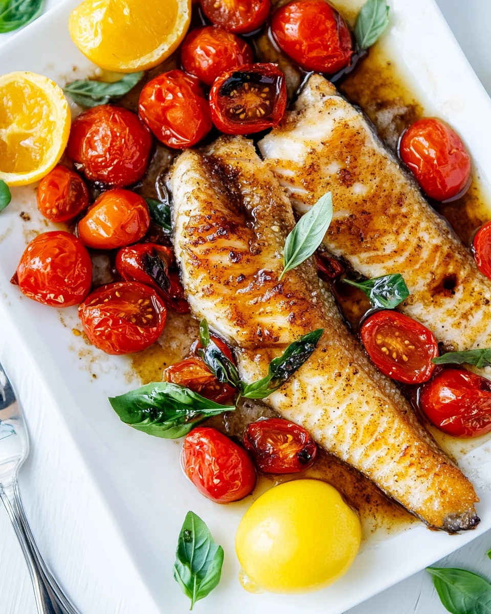Balsamic Roasted Walleye with Fresh Cherry Tomatoes - additional image