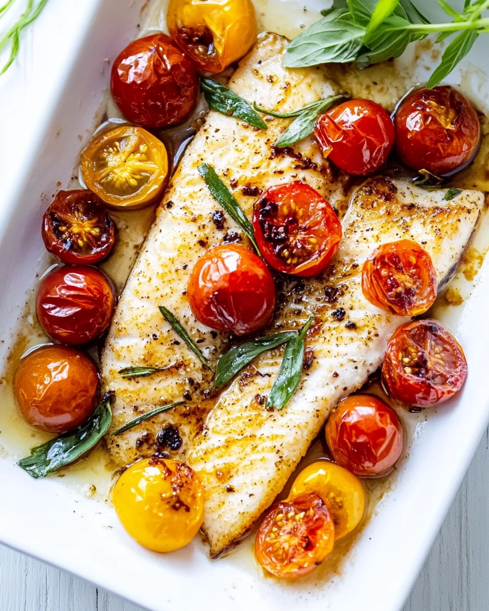 Balsamic Roasted Walleye with Fresh Cherry Tomatoes - additional image