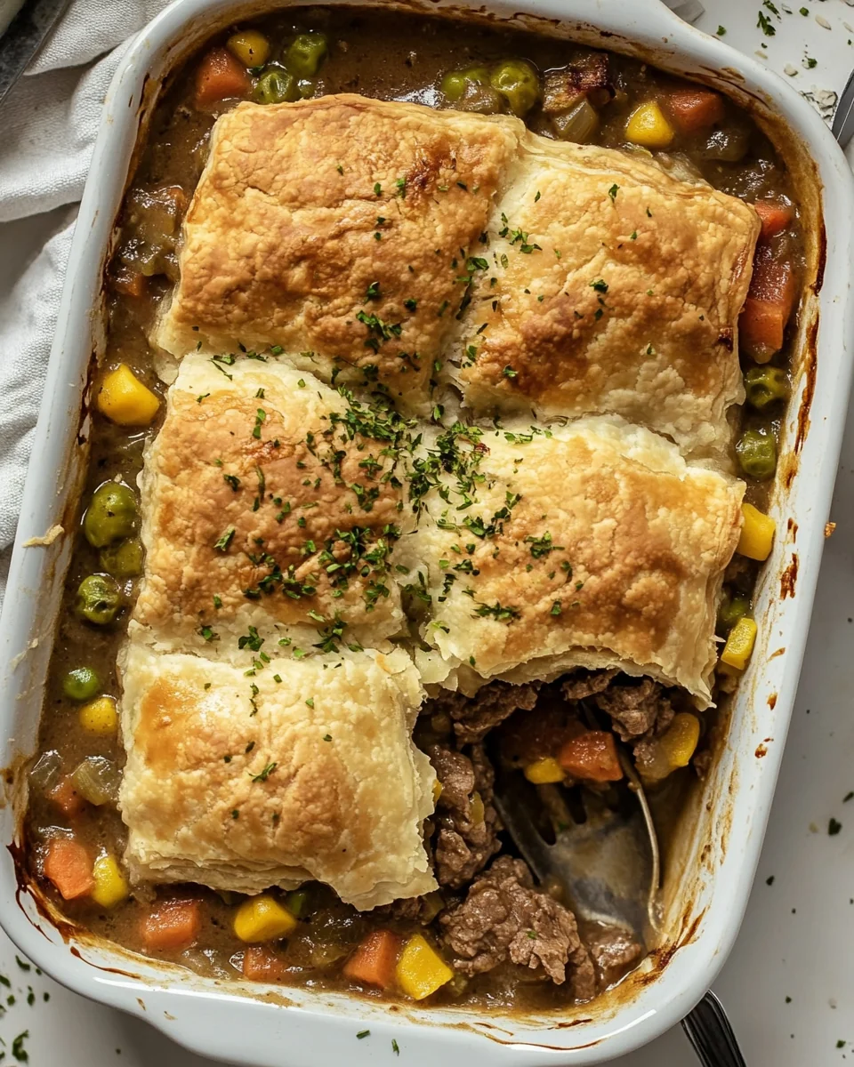 Simple Beef Pot Pie Casserole Perfect for Cozy Nights - additional image