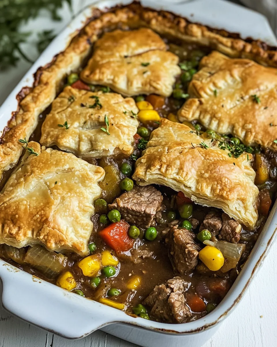 Simple Beef Pot Pie Casserole Perfect for Cozy Nights - additional image