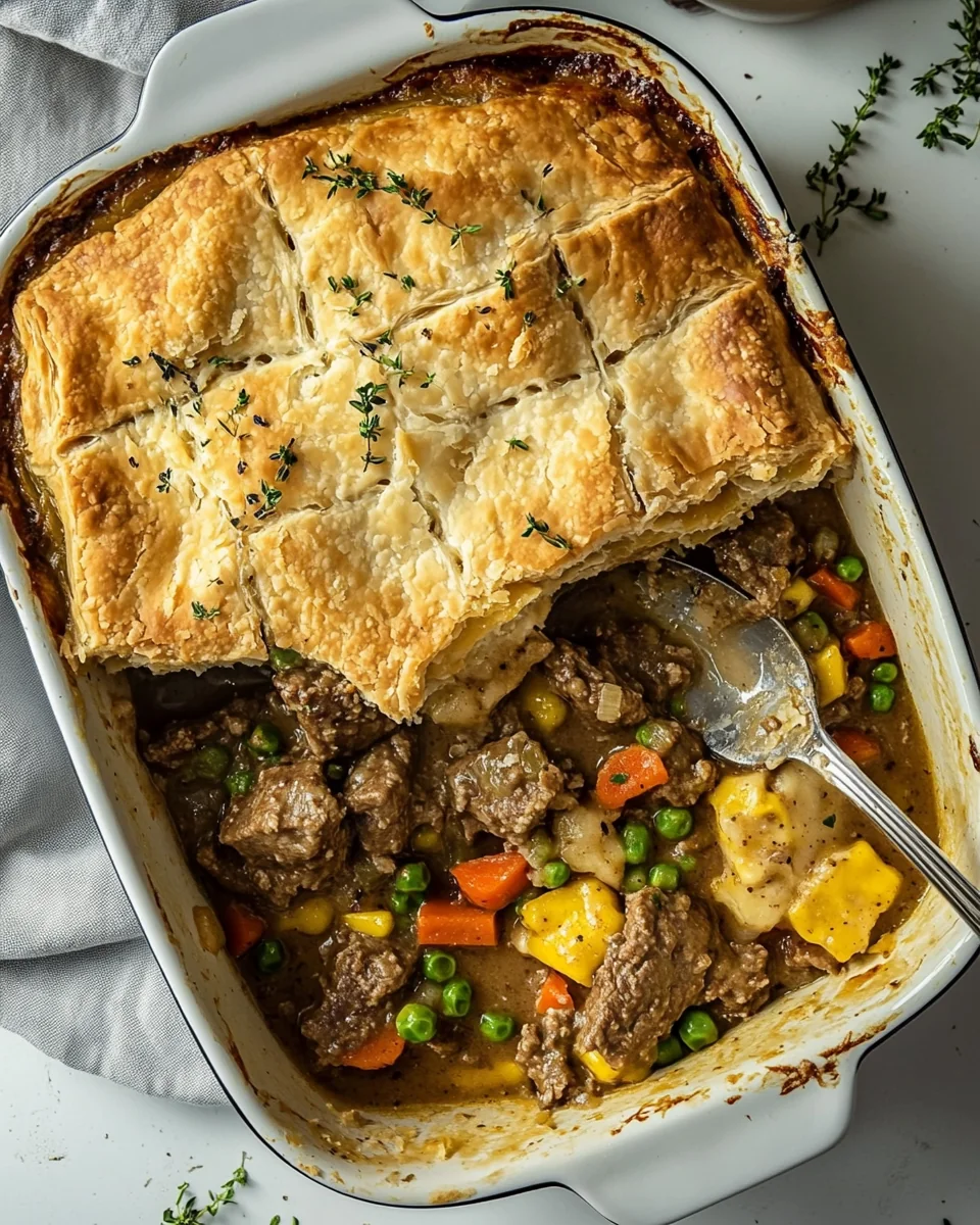 Simple Beef Pot Pie Casserole Perfect for Cozy Nights - additional image