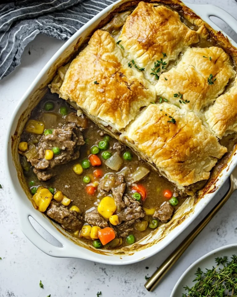 Simple Beef Pot Pie Casserole Perfect for Cozy Nights