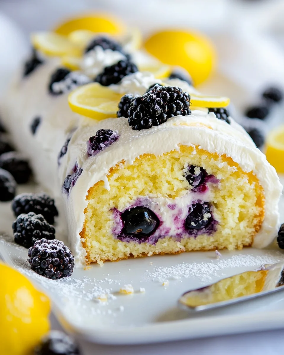 Delicious Blackberry Lemon Cake Roll Recipe - additional image