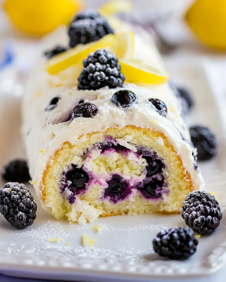 Delicious Blackberry Lemon Cake Roll Recipe