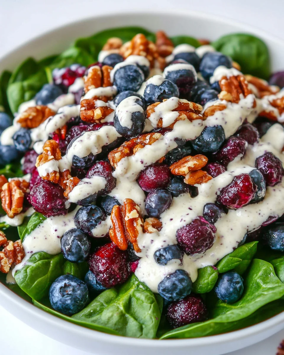 Fresh Blueberry Spinach Salad For A Healthy Meal - additional image
