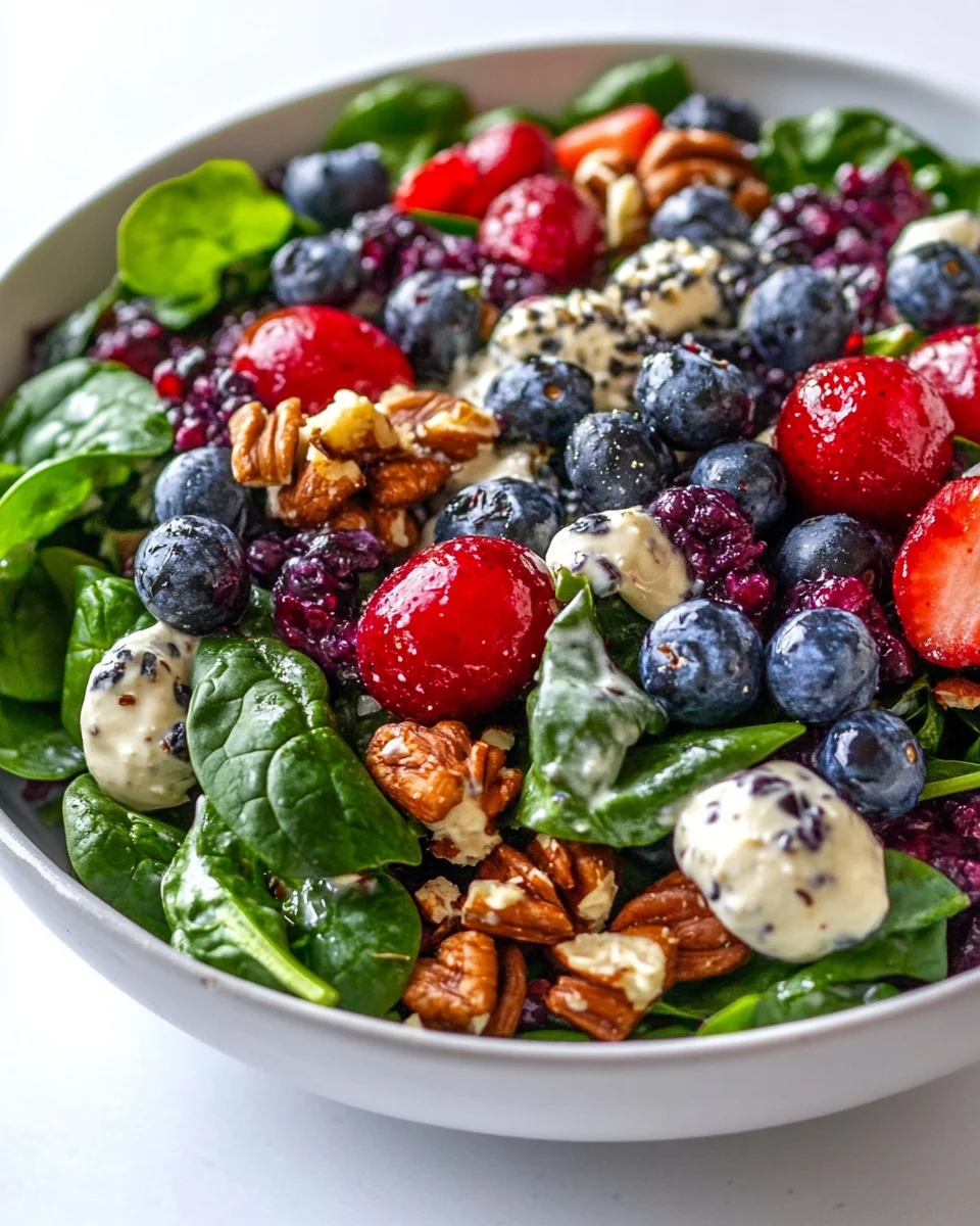 Fresh Blueberry Spinach Salad For A Healthy Meal - additional image