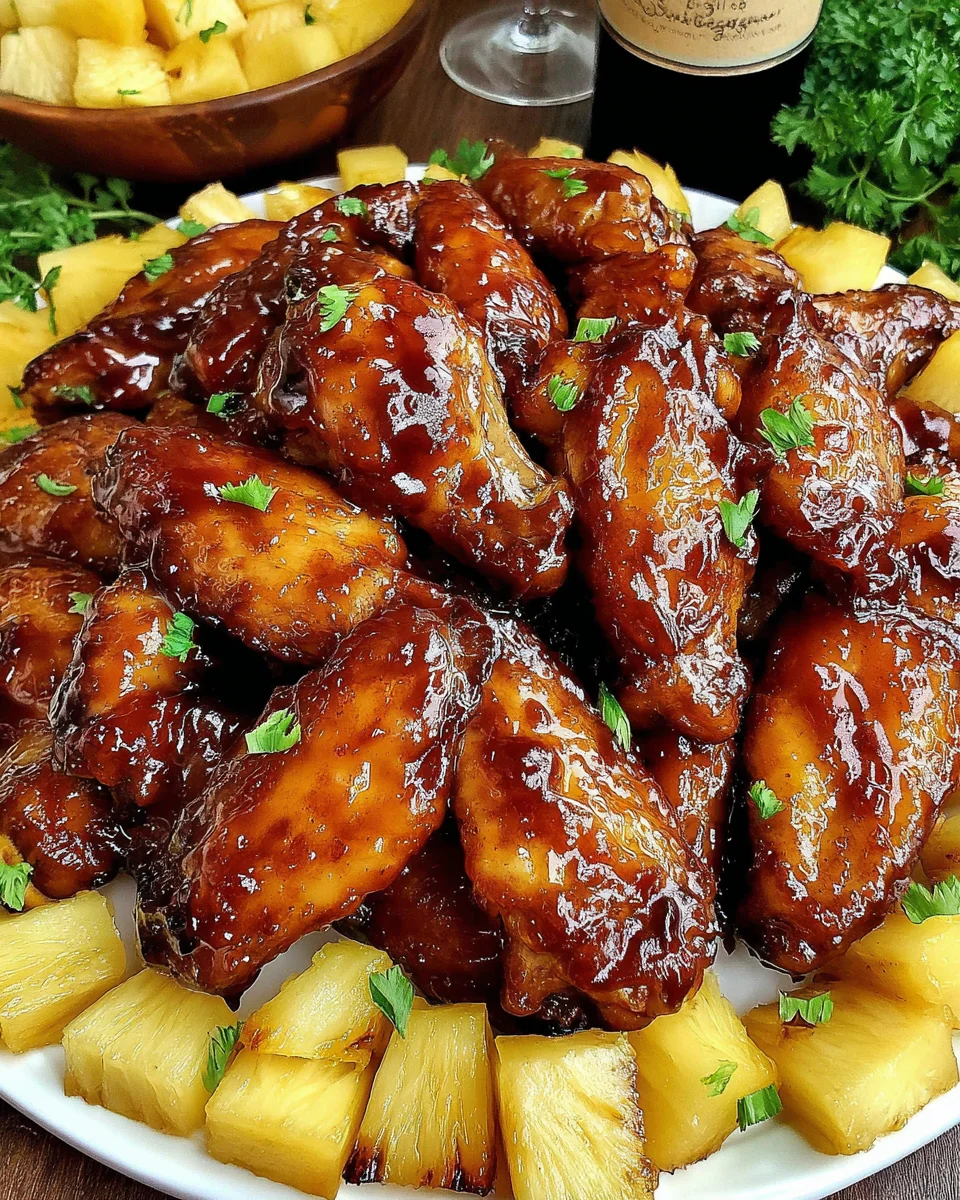 Savory Brown Sugar Pineapple Chicken Wings - additional image