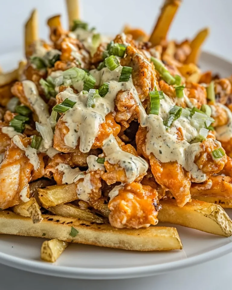 Cheesy Buffalo Chicken Loaded Fries