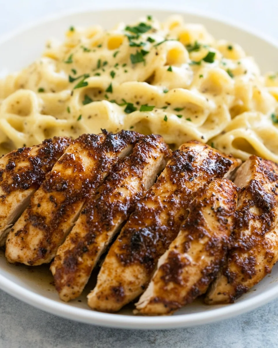 Cajun Chicken With Creamy Roasted Garlic Alfredo - additional image