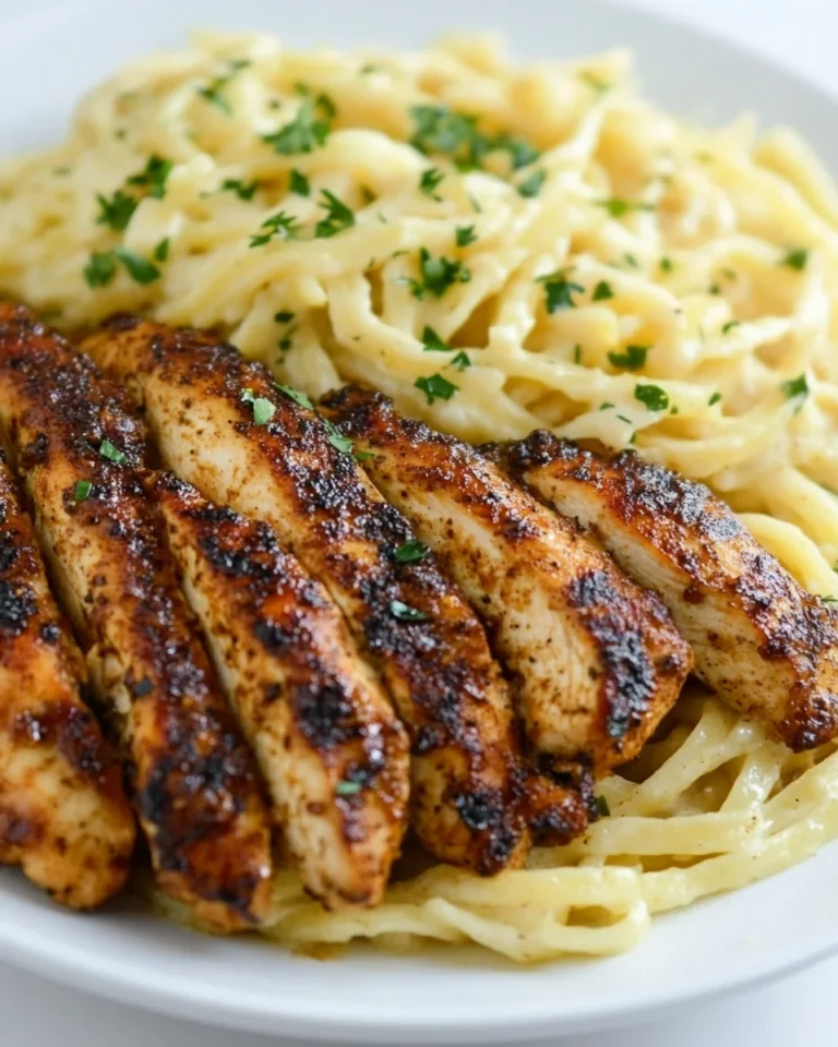 Cajun Chicken With Creamy Roasted Garlic Alfredo