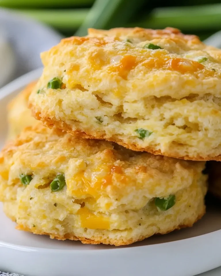 Cheesy Garlic Scapes Homemade Biscuits