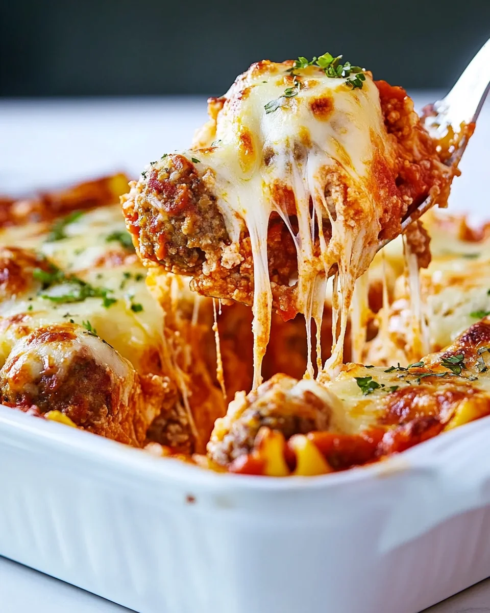 Delicious Cheesy Meatball Casserole For Comforting Nights - additional image