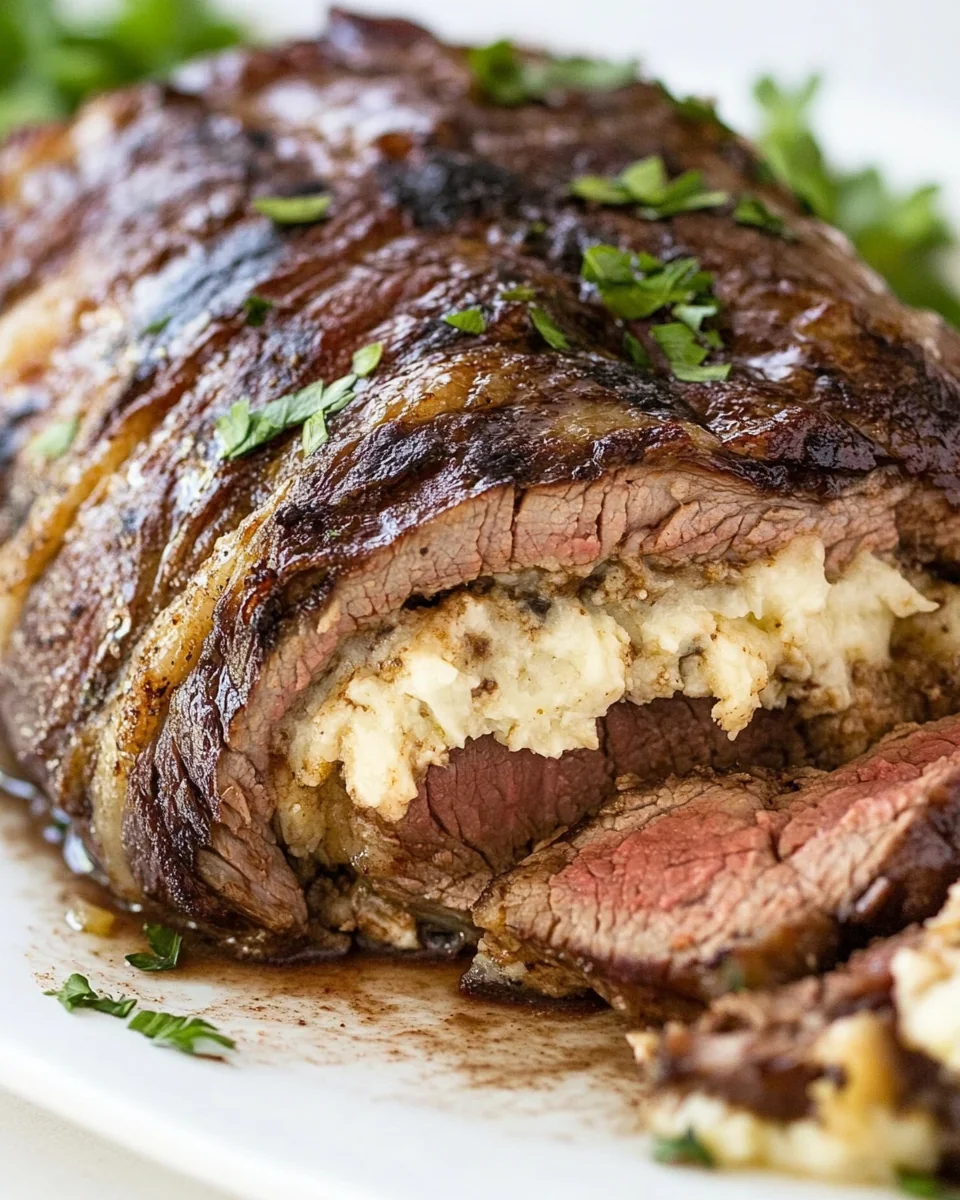 Cheesy Stuffed Flank Steak Recipe That's Perfect for Dinner - additional image