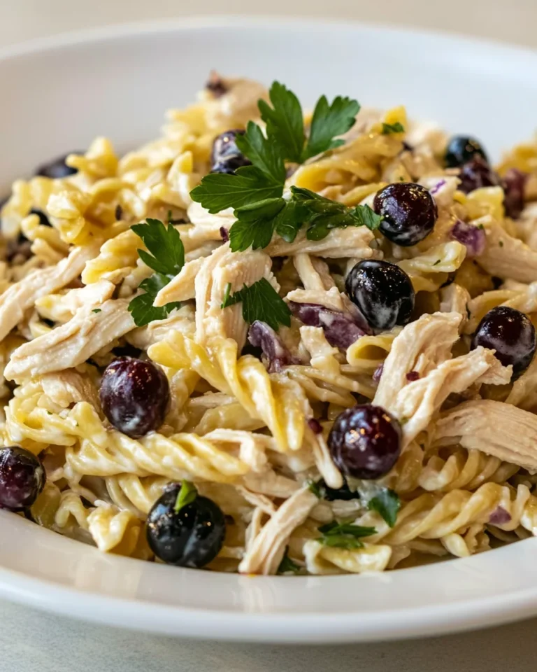 Fresh Cherry Chicken Pasta Salad