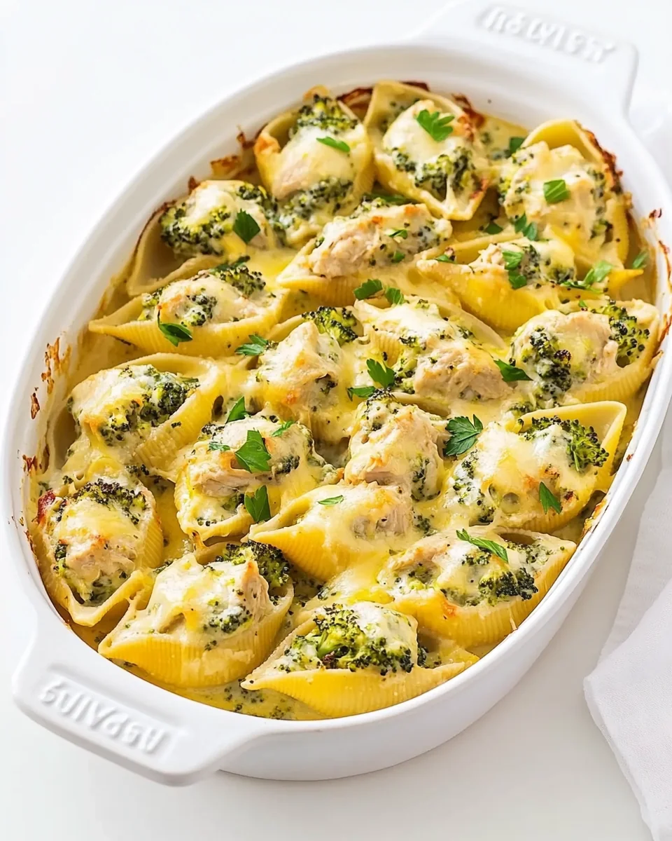 Homemade Chicken Broccoli Stuffed Shells With Fresh Flavor - additional image