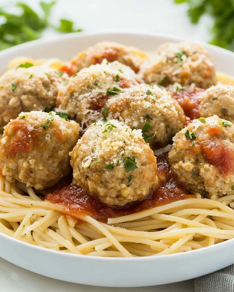 Simple Chicken Meatballs And Spaghetti Dinner - additional image