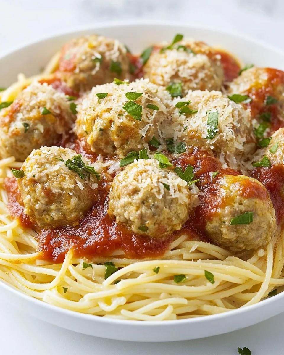 Simple Chicken Meatballs And Spaghetti Dinner - additional image
