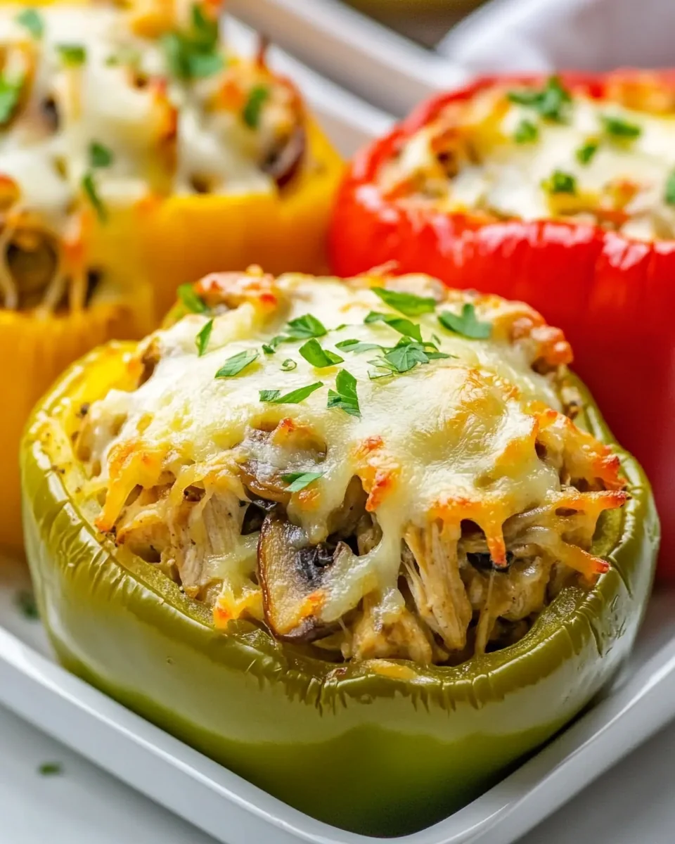 Savory Chicken Mushroom Stuffed Peppers - additional image