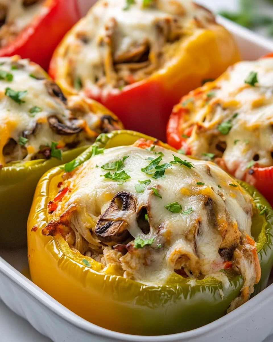 Savory Chicken Mushroom Stuffed Peppers - additional image