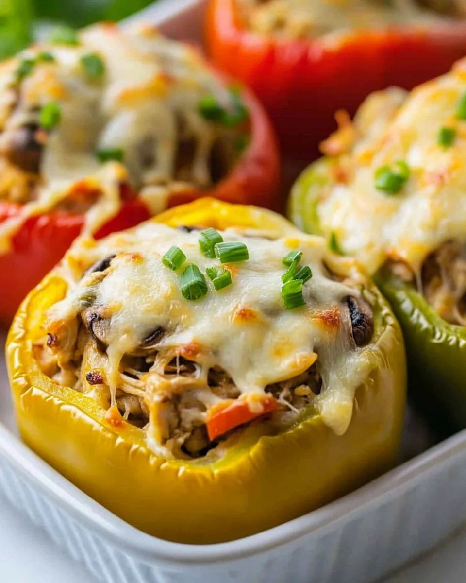 Savory Chicken Mushroom Stuffed Peppers - additional image