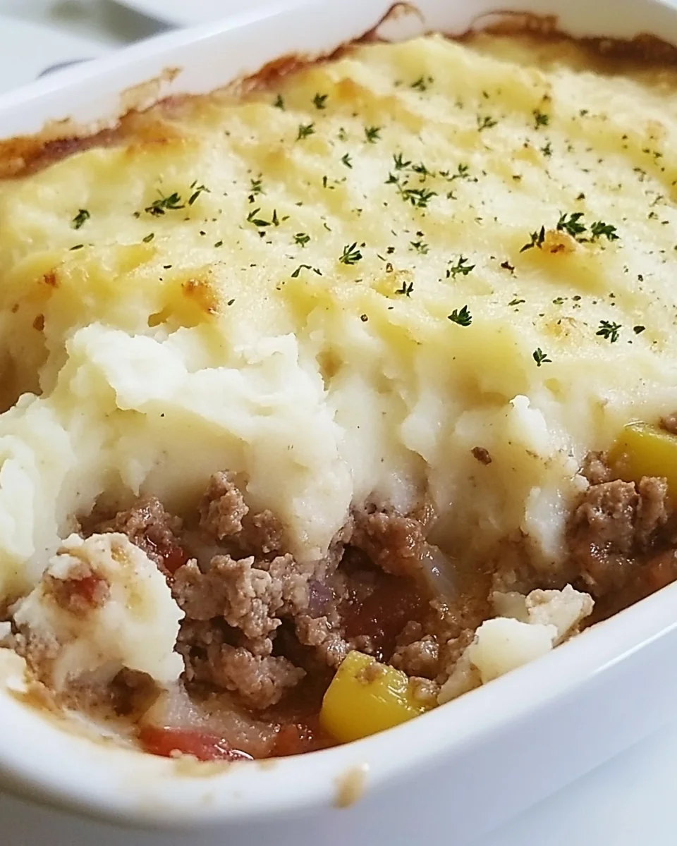 Savory Country Meat and Mashed Potatoes Casserole