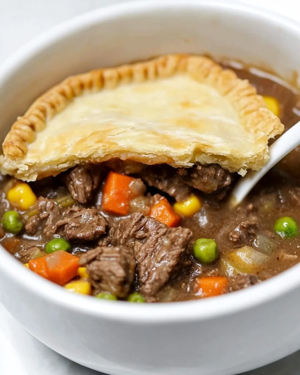 Homemade Hearty Beef Pot Pie in the Crock Pot - additional image