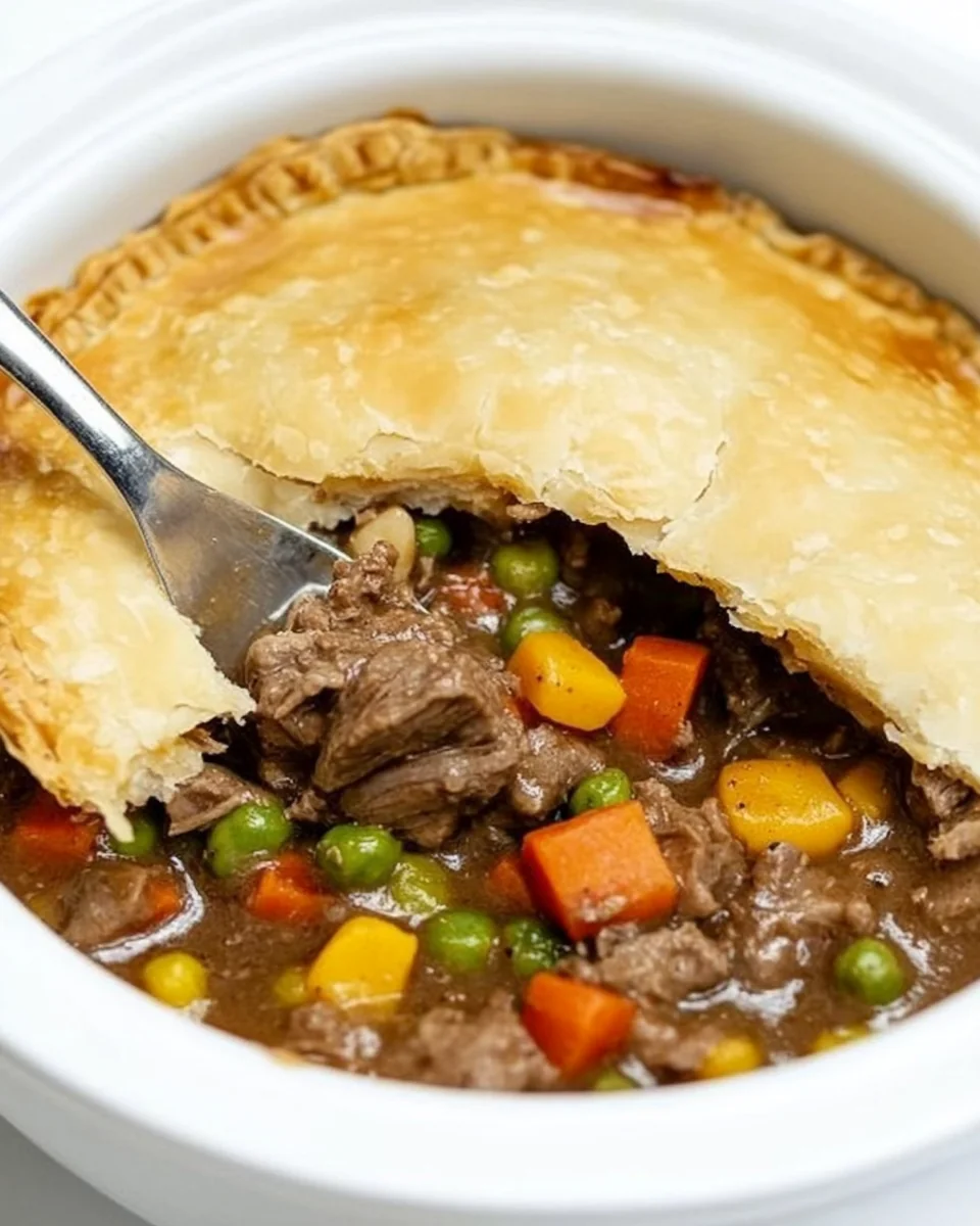 Homemade Hearty Beef Pot Pie in the Crock Pot - additional image