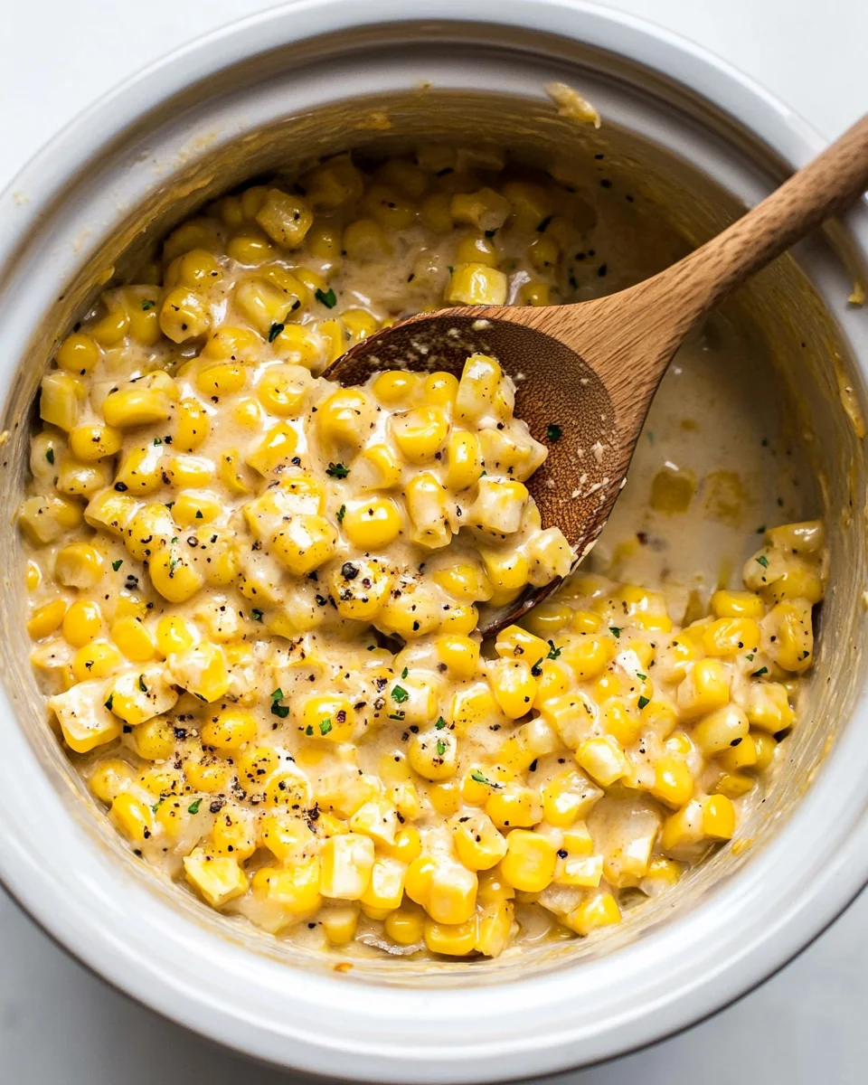 Homemade Cheesy Corn in the Slow Cooker - additional image