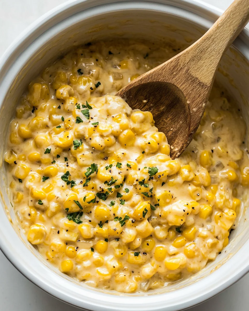 Homemade Cheesy Corn in the Slow Cooker - additional image