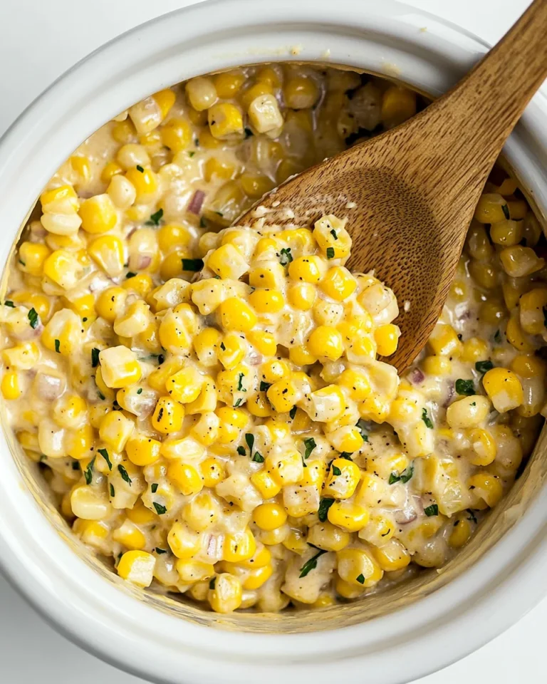 Homemade Cheesy Corn in the Slow Cooker
