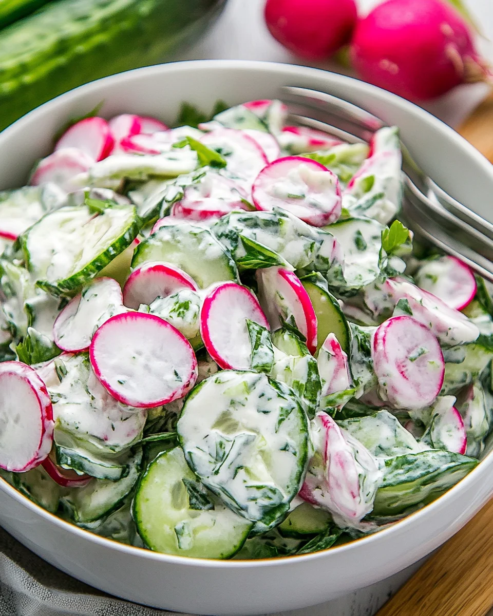 Fresh Cucumber Radish Salad Recipe - additional image