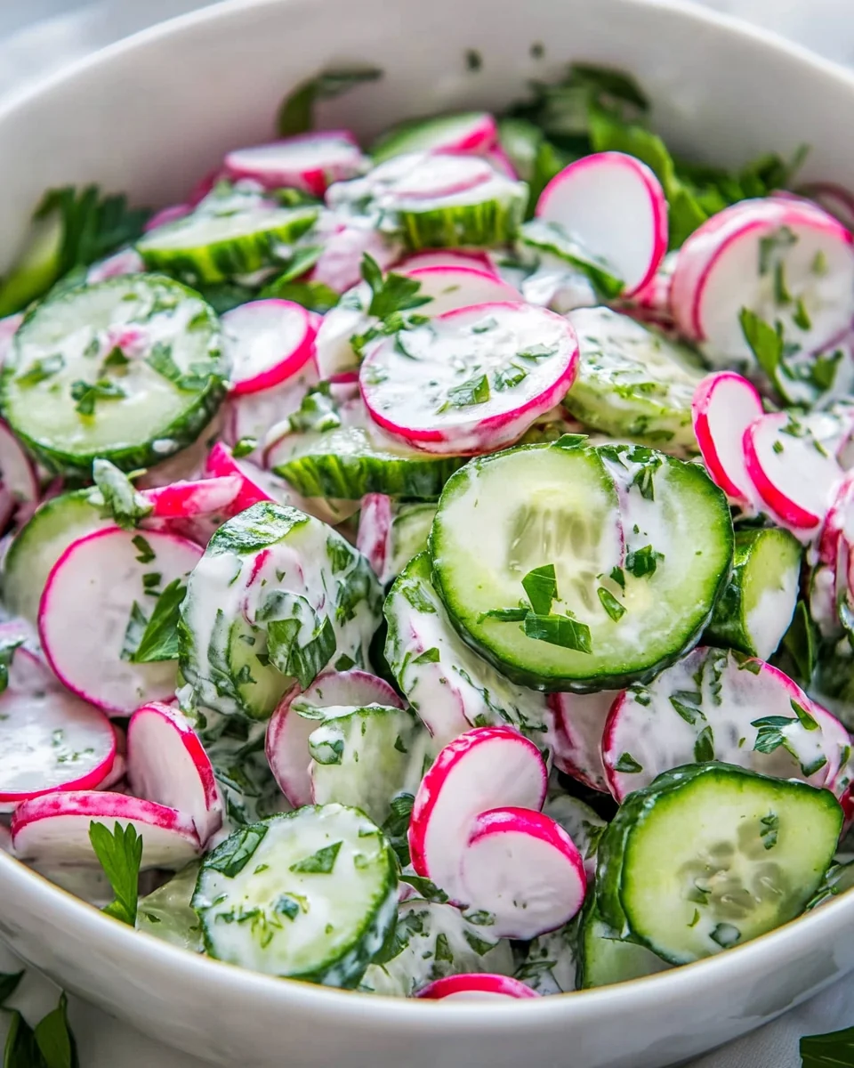 Fresh Cucumber Radish Salad Recipe - additional image