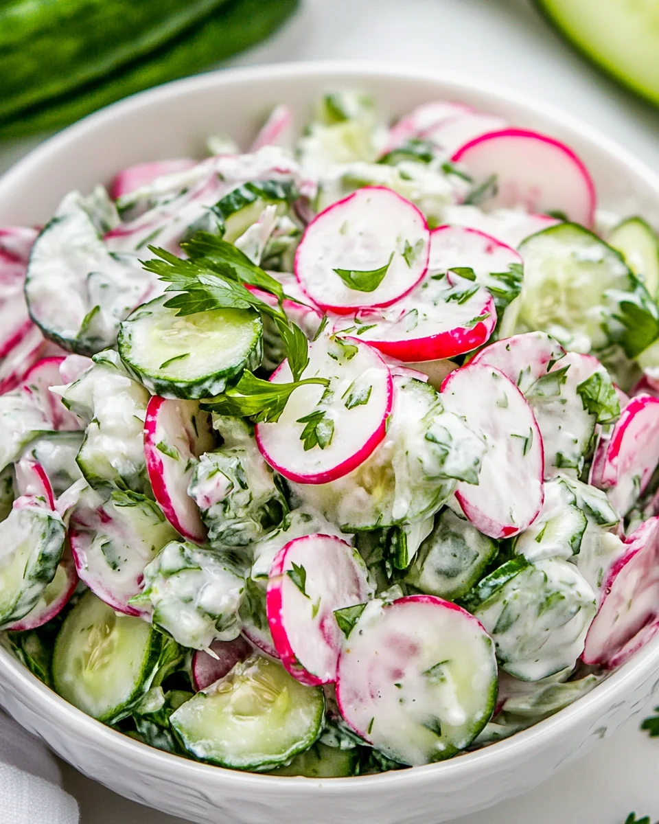 Fresh Cucumber Radish Salad Recipe - additional image