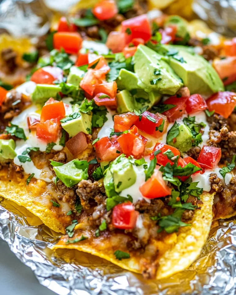 Simple Foil Pack Baked Nachos Recipe