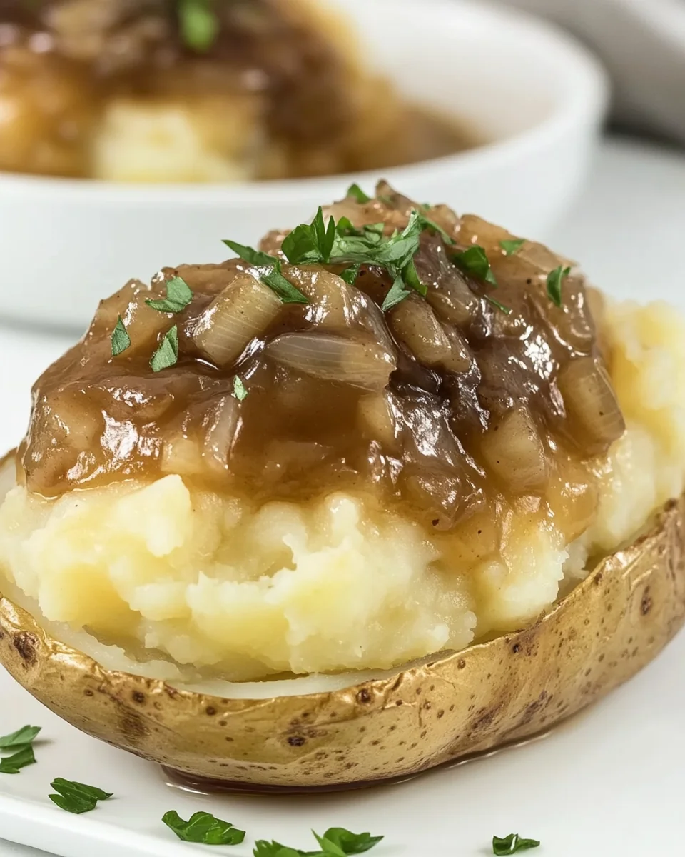 Classic French Onion Twice Baked Potatoes With Cheese - additional image