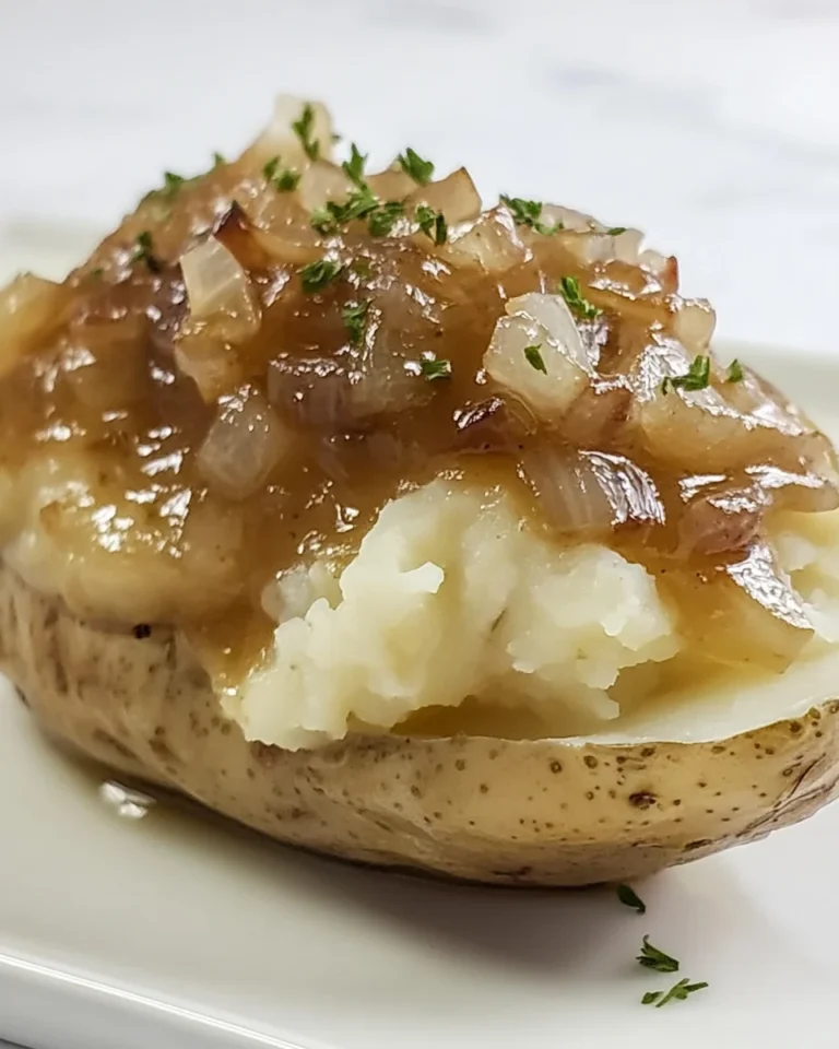 Classic French Onion Twice Baked Potatoes With Cheese