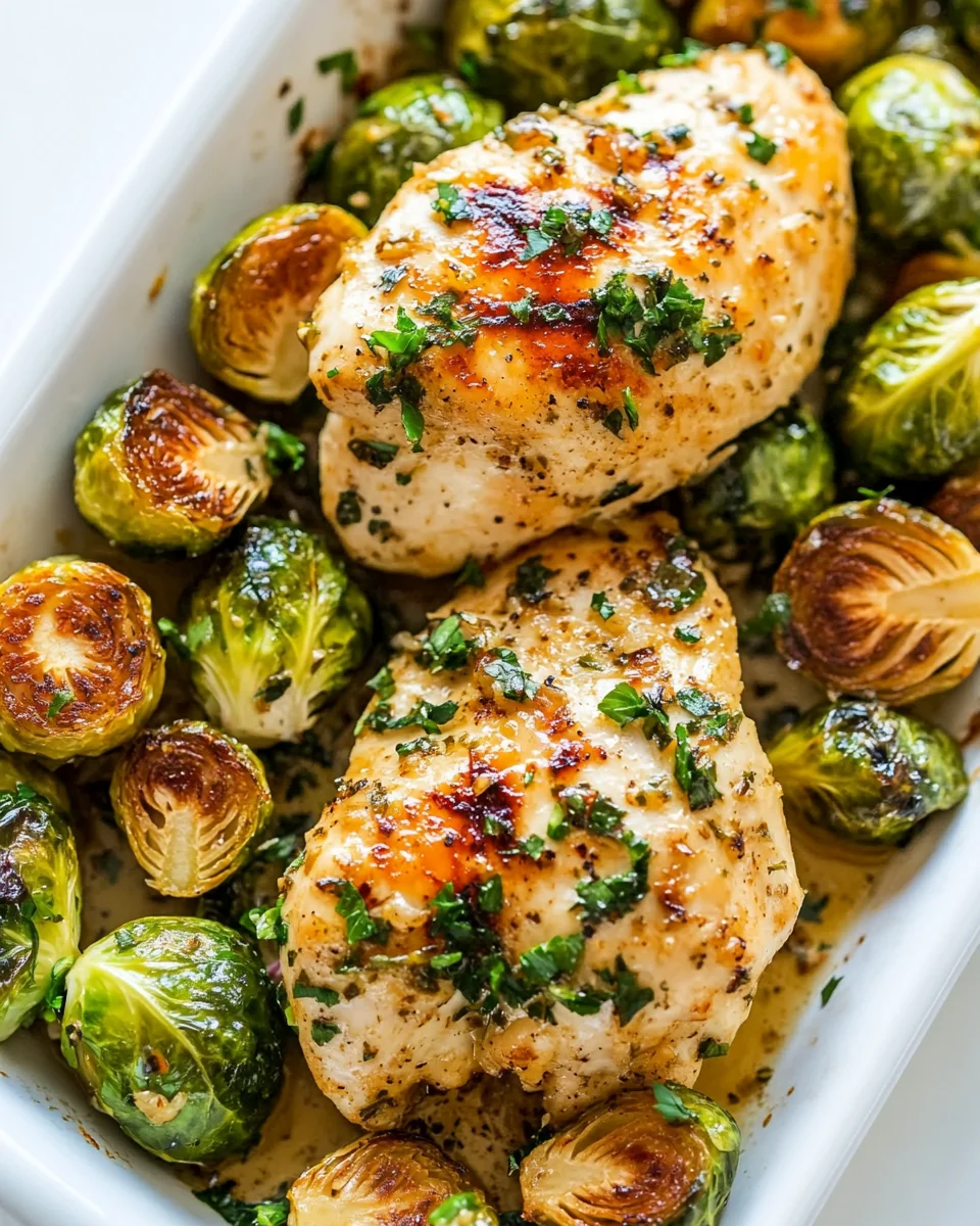 Garlic Dijon Chicken With Crispy Brussels Sprouts Recipe - additional image