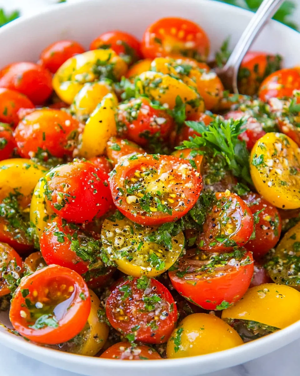 Garlicky Fresh Tomato Salad Recipe - additional image