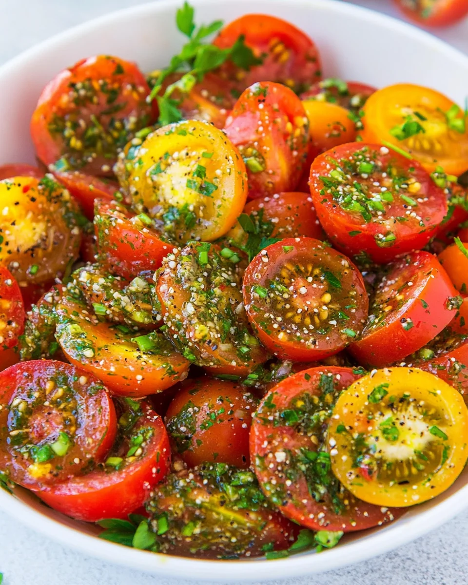 Garlicky Fresh Tomato Salad Recipe - additional image