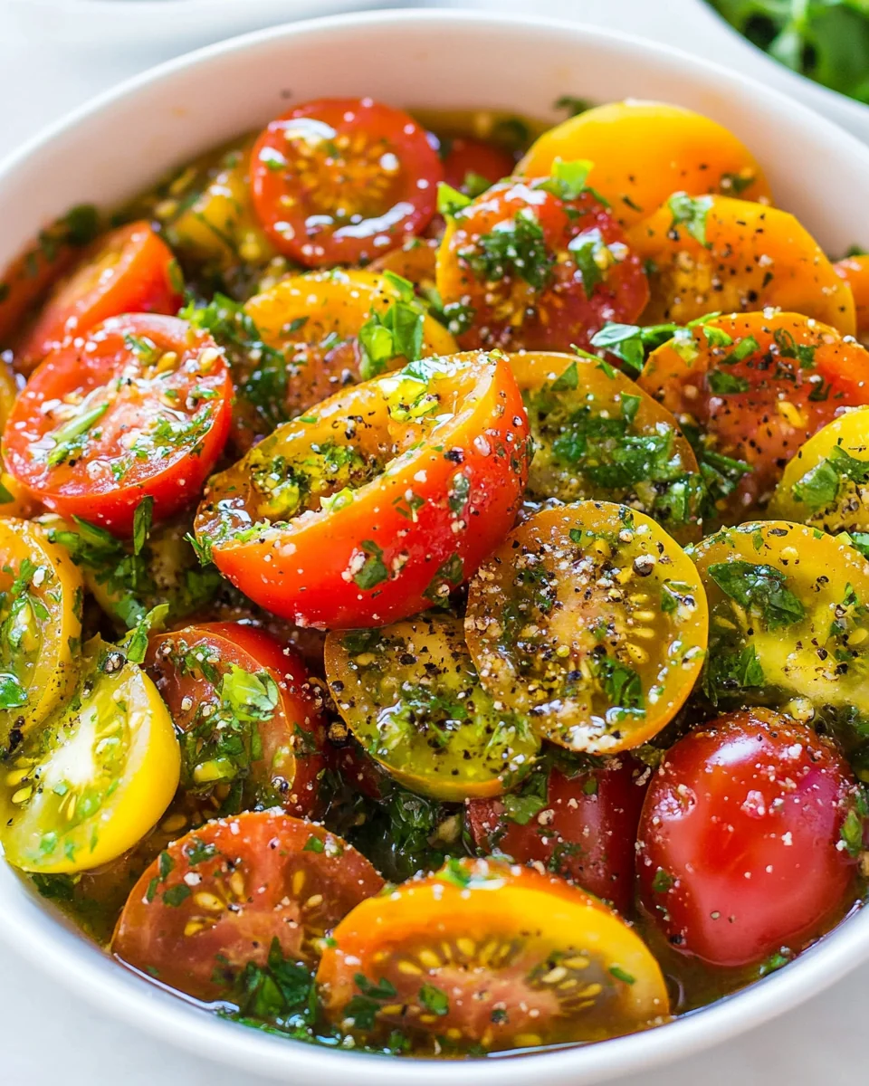 Garlicky Fresh Tomato Salad Recipe - additional image