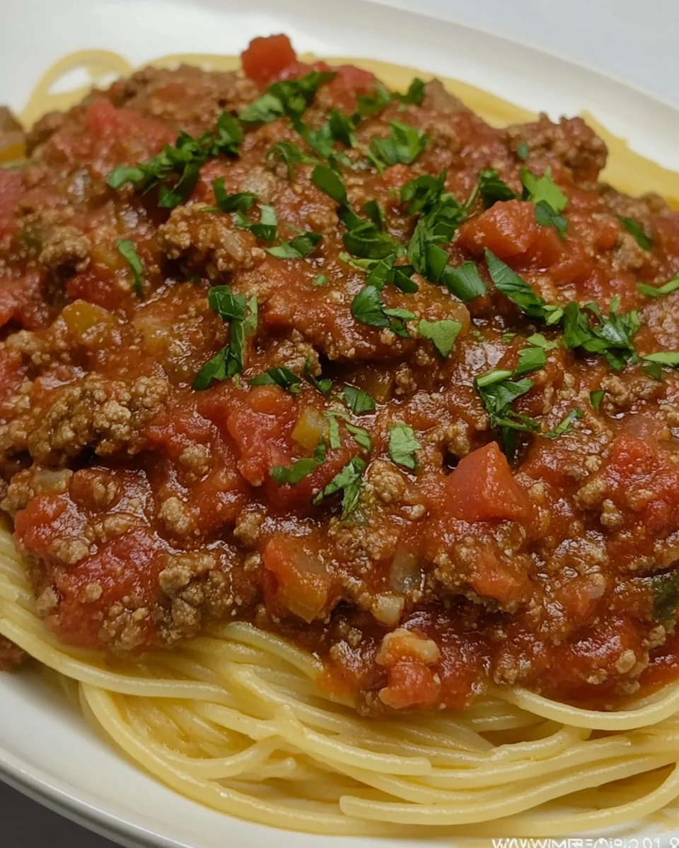 Homemade Spaghetti With Delicious Meat Sauce - additional image