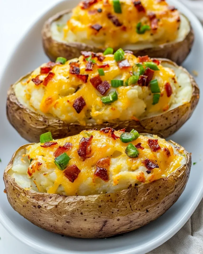 Savory Jalapeno Popper Twice Baked Potatoes