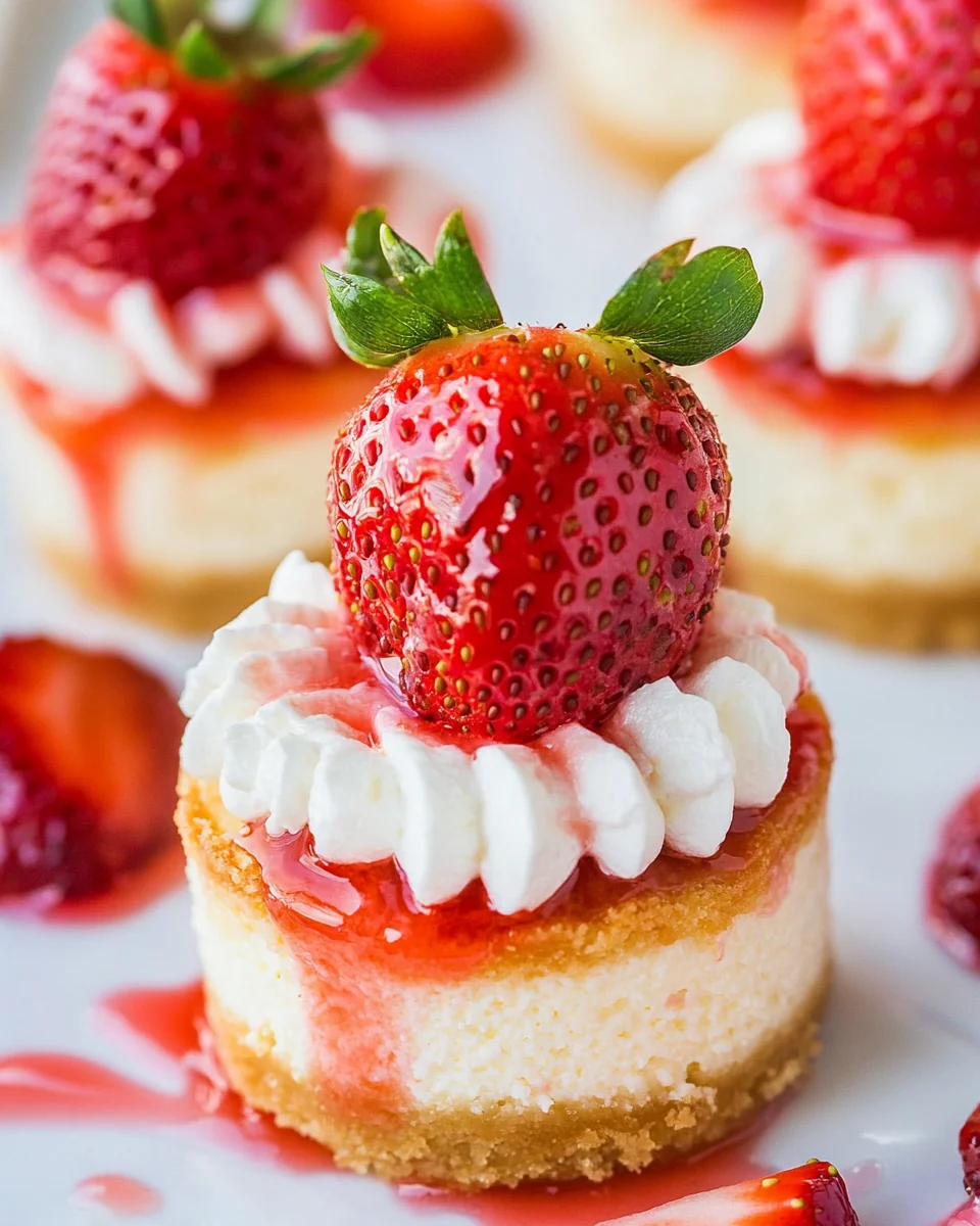 Delicious Mini Strawberry Cheesecakes Recipe - additional image