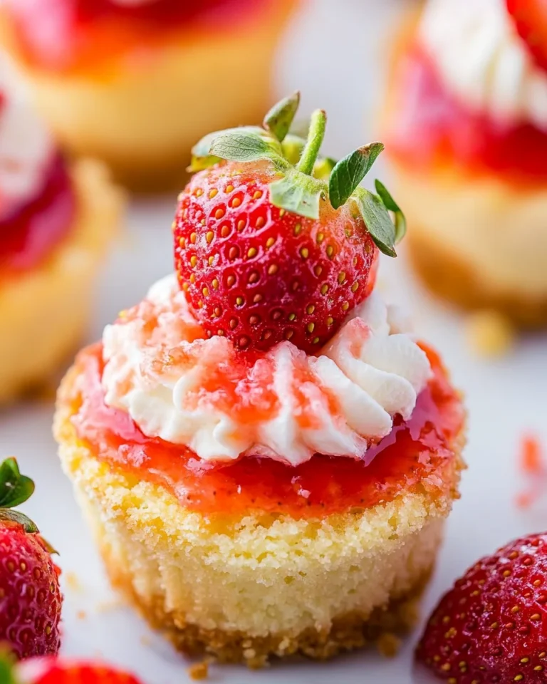 Delicious Mini Strawberry Cheesecakes Recipe