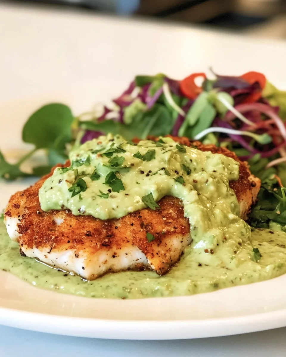 Pan-Seared Cod With Creamy Avocado Sauce - additional image