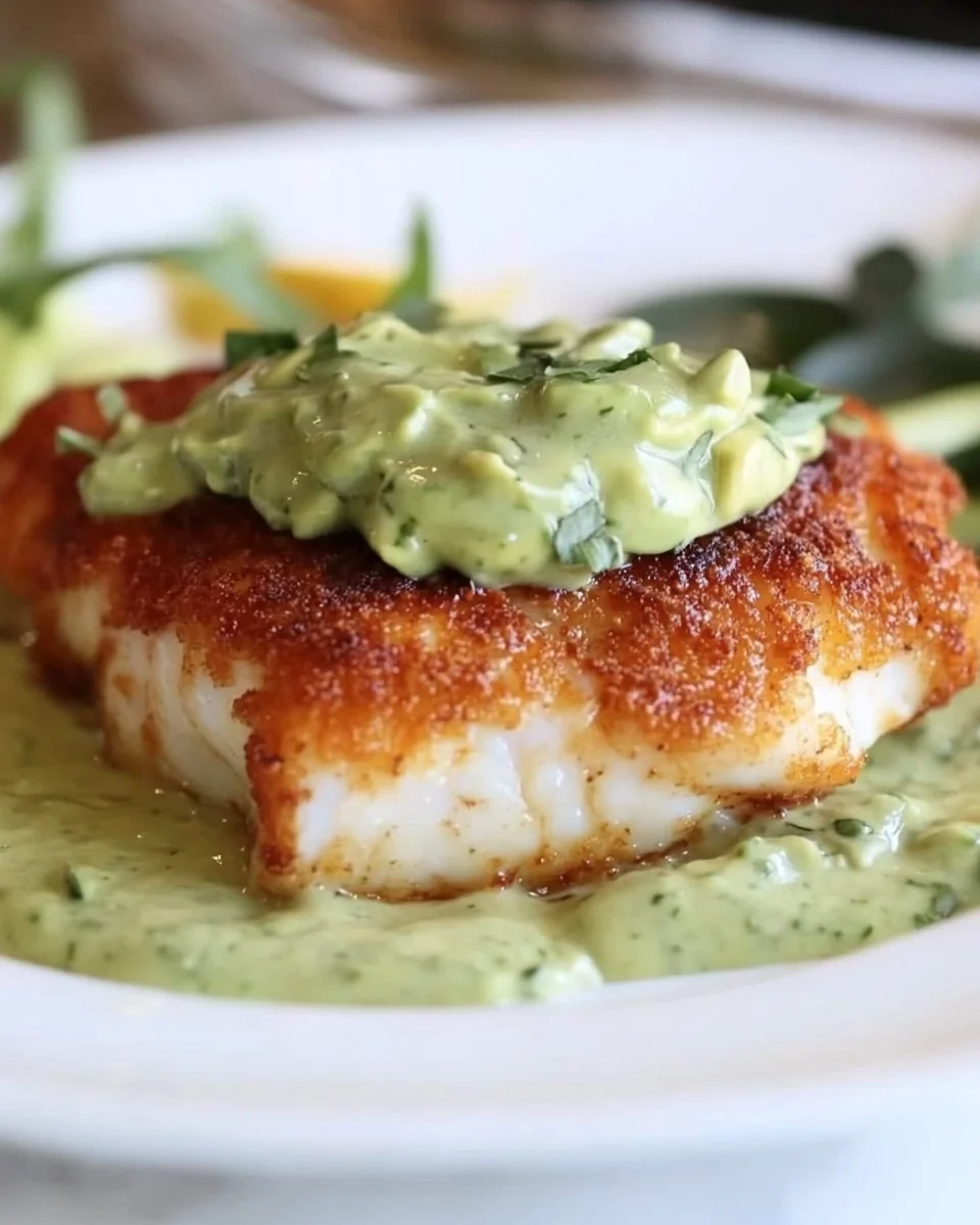 Pan-Seared Cod With Creamy Avocado Sauce - additional image