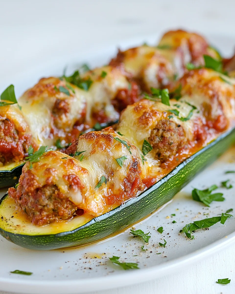 Cheesy Meatball Zucchini Boats One-Bowl Comfort Food - additional image