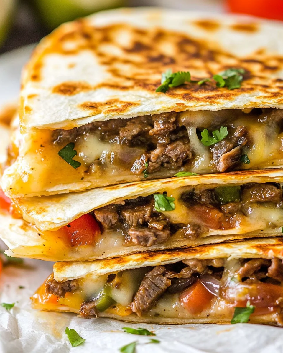 Homemade Philly Cheesesteak Quesadilla Recipe
